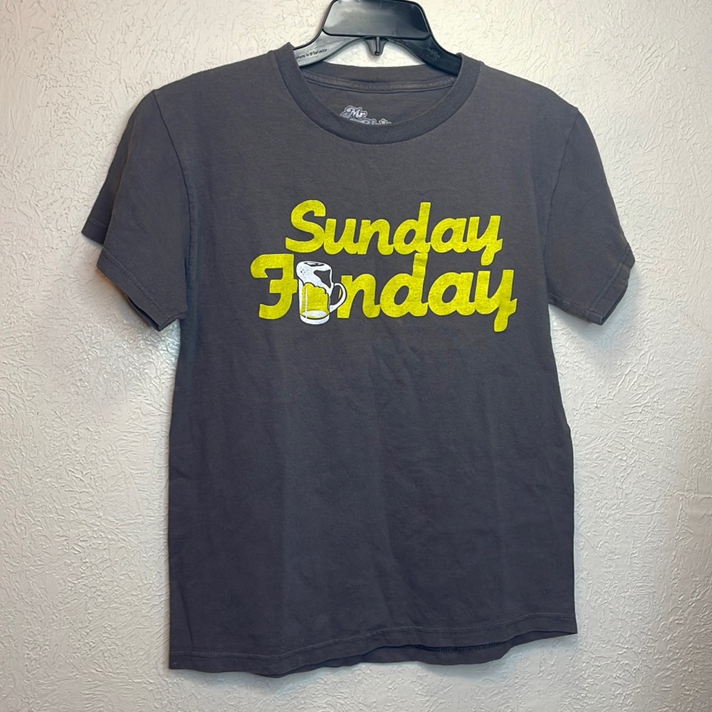 Mr. Chips Sunday Funday Gray & Yellow T-shirt